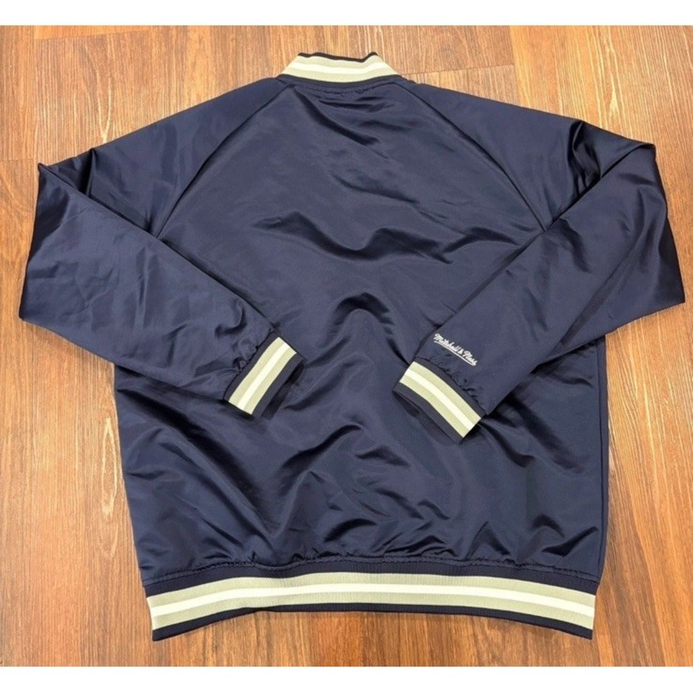New York Yankees Mitchell & Ness Jacket‎ Navy Mens Size 2XL Satin Full Snap - Picture 2 of 16